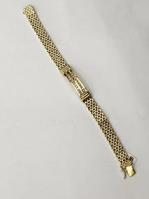 Brazalete de diamantes de oro amarillo real de 14k para hombre o mujer de 1,1 ctdw de 8,5 pulgadas de largo  Foto 1 de 4