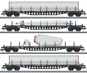 Märklin 47134 4 vagones DB Ep 6 transporte de aerogenerador a petición ejes de CC gratis - Imagen 1 de 2