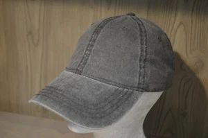 Charcoal Black or Dark Gray Baseball Cap Hat Adjustabel by Otto - Picture 1 of 7