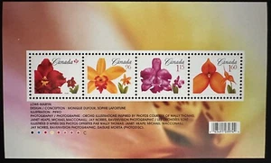 Canada stamp Souvenir Sheet #2243 Orchids - Mini Sheet Mint NH - Picture 1 of 2