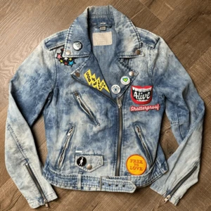 Diesel | Vintage Denim Biker Jacket Size Small - Picture 1 of 9
