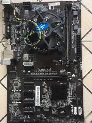 CF-H81A-BTC Motherboard LGA1150 DDR3 Intel H81 PRO Mining w/G1840 CPU/4G RAM - Image 1 of 4