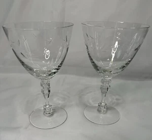 Tiffin-Franciscan June Night Crystal Wine Water Glasses Fine Dining Set VTG - Picture 1 of 4
