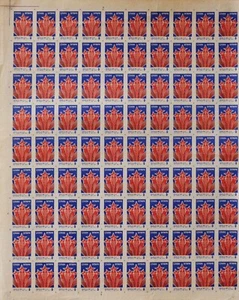 Original (1972) Soviet Uncut Matchbox Sheet | Glory to October! - Picture 1 of 3