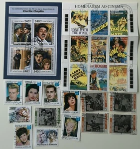 Colección de estampillas de estrellas de cine/cine - 25 y 50 estampillas diferentes  - Imagen 1 de 2