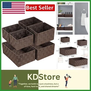 Elegant 6-Pack Woven Storage Baskets - Versatile Organizing Solutions - Picture 1 of 8