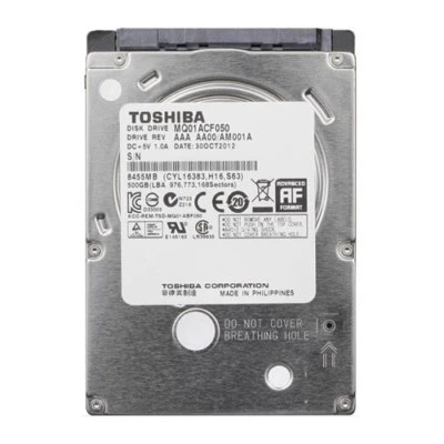 Toshiba 500GB MQ01ACF050 7200RPM SATA III 2.5" Laptop HDD Hard Drive -7mm - Image 1 of 4
