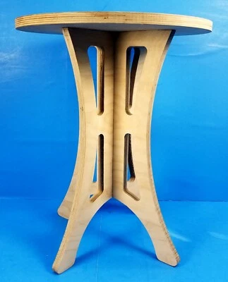  Wooden Stool, No Hardware Required for Assembly!  Flat Pack!  Made in  USA - Image 1 of 4