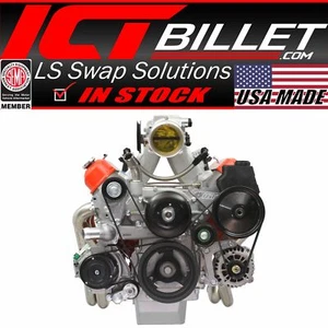LS Truck Low Mount Alternator Power Steering Pump Bracket LSX LS3 LQ4 LQ9 Billet - Imagen 1 de 10