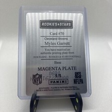 Magenta 2019 1/1 Myles Garrett Print Plate