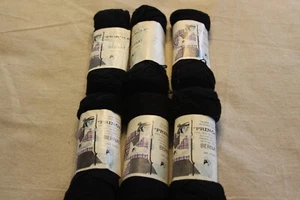 BERNAT PRINGLE 100 % Shetland Wool Black Lot of 6 One Ounce Skeins. Scotland - Picture 1 of 4
