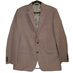 New LRL LAUREN Ralph Lauren 42L Wool Linen Blazer Jacket Sport Coat 2 Button Pnk - Picture 1 of 22