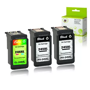 PG-245XL CL-246XL 2PK cartuccia inchiostro nero 1PK colore per Canon Pixma TS3322 MX490 - Foto 1 di 24
