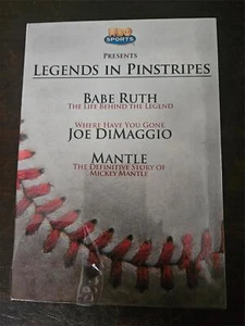 Legends in Pinstripes DVD x3 NEW SEALED Babe Ruth Joe DiMaggio Mickey Mantle - Picture 1 of 4