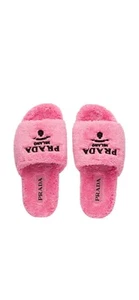 Prada logo terry Towel Slides Petal Pink - Picture 1 of 7