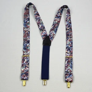 CAS Alemania Hombres Tirantes Patrón Floral Tono Dorado Clips Ajustables Espalda Y - Imagen 1 de 6