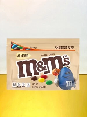 ⚫️ Nuevo Exclusivo M&Ms Almendras Leche Chocolate Crujiente Bolsa con Cáscara 8.6oz Foto 1 de 3