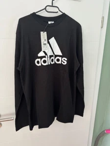 Adidas Sport schwarz XL 42 Logoprint Shirt Langarmshirt NEU - Bild 1 von 7