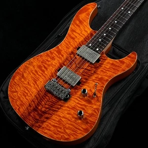 Black Smoker Future-S HH Amber Figured Eucalyptus Top Electric Guitar from Japan - Picture 1 of 11