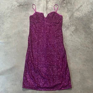 Walter Baker Dress Womens Size 6 Madena Mag Rus Se Strappy Sequin - Picture 1 of 9