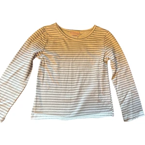 Little Lass girl's gray and white striped long sleeve shirt sz 5 - Picture 1 of 8