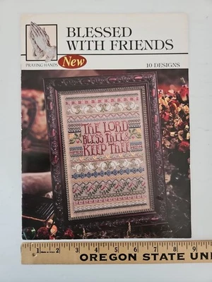 Praying Hands BLESSED WITH FRIENDS X-Stitch Pattern Book KOOLER DESIGN STUDIO  - Image 1 of 4