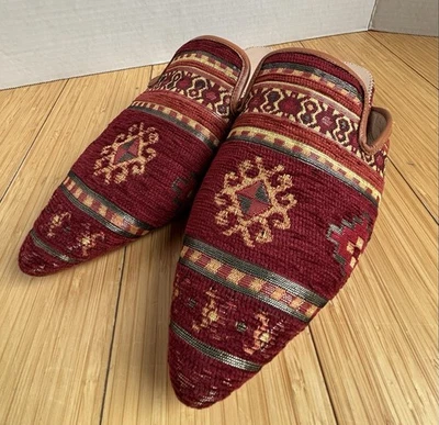 Женские туфли-слипоны Kilim Lana Alfombra с вышивкой 9,5/40,5 — кожаная подошва - Изображение 1 из 4