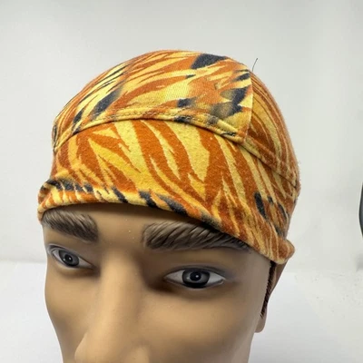 That's a Wrap! Tiger Print Bandana Headwrap Tie Back Skull Cap Made in USA - Image 1 of 4