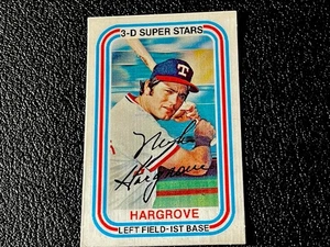 Kellogg's 1976 3-D Super Stars #51,2 Mike Hargrove • Texas Rangers • Excelente como nuevo+ - Imagen 1 de 3