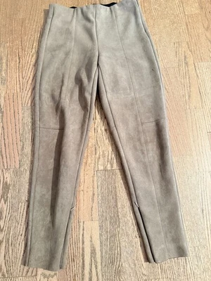 ZARA BASIC COLLECTION FAUX SUEDE LEGGING PANTS TAN SIZE M 4367 / 244 - Image 1 of 4