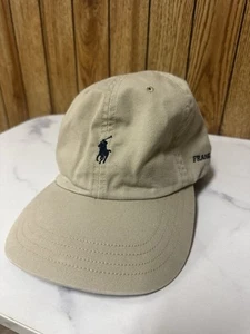Sombrero vintage Polo Ralph Lauren correa de cuero beige Frankfurt 2005 nuevo con etiquetas - Imagen 1 de 7