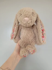 JELLYCAT 12" MEDIUM BEIGE BLOSSOM POSY BASHFUL BUNNY SOFT TOY PLUSH COMFORTER - Picture 1 of 6