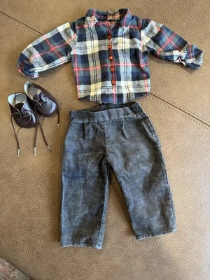 American Girl Doll Molly’s after school outfit and shoes - Image 1 of 4