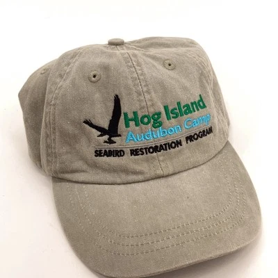 Hog Island Audubon campamento Maine programa de restauración de aves marinas gris algodón gorra Adams Foto 1 de 4