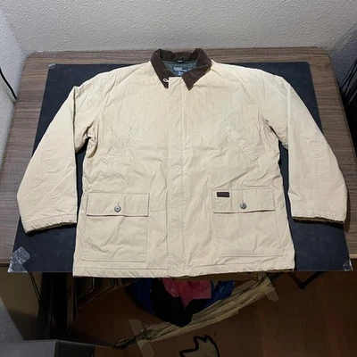 Chaqueta de Campo Polo Ralph Lauren Vintage Cuello Pana Acolchado Forrado Abrigo de Granero Foto 1 de 4