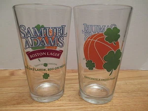 SAMUEL ADAMS 3 Leaf Clover ST PATRICK'S DAY 6" Glass FINAL FOUR March Madness - Picture 1 of 1