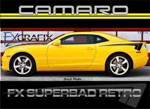 Chevrolet Camaro Superbad 2010-2015 kit de rayas laterales retro #1 rayas de calidad  - Imagen 1 de 2