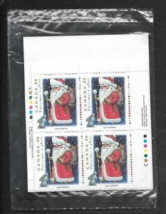 pk98432:Stamps-Canada PO Pack #1500 Christmas Santa 49 cent Plate Block Set-MNH - Picture 1 of 1