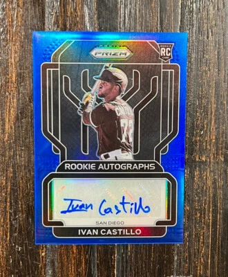 2022 Panini Prizm RA-IC Ivan Castillo Blue Auto Rookie Card RC /149 Padres A-47 - Image 1 of 2