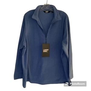 Lands’ End Periwinkle 1/4 Zip Pullover Fleece Jacket Women’s Plus Size 2X NWT - Picture 1 of 13