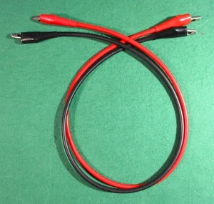 20"L Jumper Leads w/ Mueller BU-30BL Alligator Clips & Insulators + Pomona wire - Picture 1 of 7