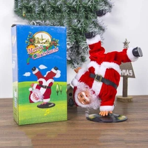 Santa Claus Singing Dancing Electric Battery Operated Red Santa Christmas Figuri - Picture 1 of 6
