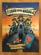 2001 Official Nabisco Corn Nuts MOTORCYCLE GANG Print Ad/Poster Very Cool Art!