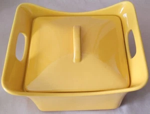 Rachael Ray Mustard Yellow 4 Quart Square Casserole Baking Dish w/Lid 11.5"x10" - Picture 1 of 10