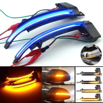LED Turn Signal Side Mirror Lights For Audi A3 8P A4S4 B8 A5 S5 A6 S6 A8 Q3S S8 - Image 1 of 4