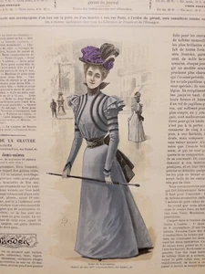 VINTAGE DEKO OBJEKT ZEITSCHRIFT ABBILDUNG DAMEN MODE RETRO SAMMLUNG ILLUSTRATION - Bild 1 von 19