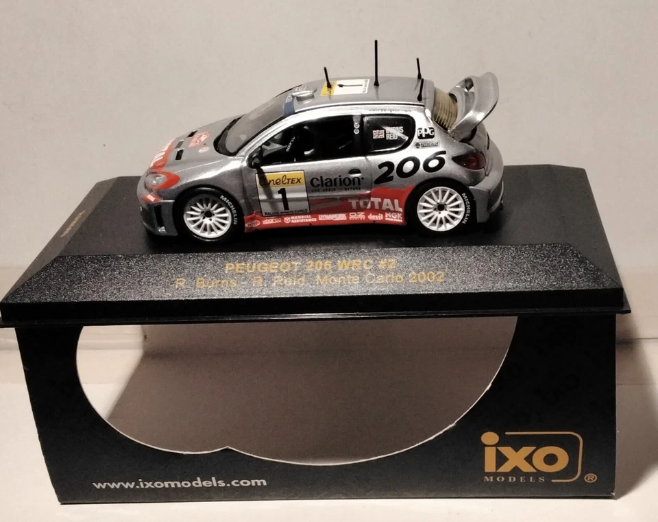 Peugeot 206 WRC Burns Rally Monte Carlo 2002 IXO Ref RAM069 - Photo 1/1