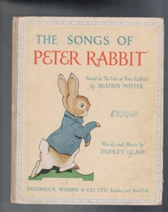 VINTAGE CHILDRENS ,THE SONGS OF PETER RABBIT , 1951 Music & Words , DUDLEY GLASS - Picture 1 of 2