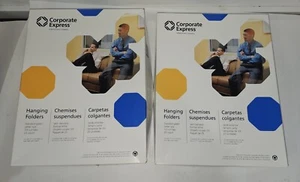 (2) Corporate Express 25 Hanging File Folders Letter Size Green 50 Total - Picture 1 of 2
