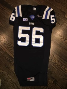 Game Worn Duke Blue Devils Football Jersey Used Nike #56 Size M - Picture 1 of 3